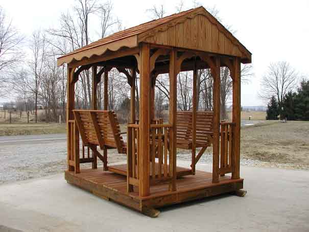 Wood Tea House Gazebo Clear Creek Amish Furniture